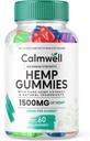 Gummies de chanvre Calmwell - Formule officielle - Gummies Calmwell Extra Strength, Maximum Performance Mélange de chanvre, Gummies Calm Well Grand goût 25mg Par Gummy 1500mg Par bouteille Nouveau mélange 2024 (60 Gummies)