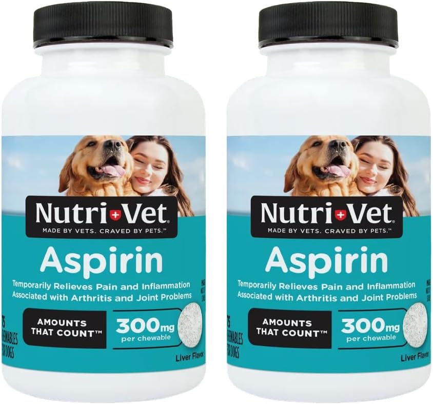 Nutri-Vet Aspirin Chewables pour grands chiens, 75 comte, paquet de 2