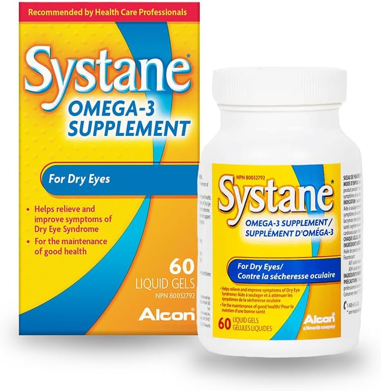 Alcon Systane Vitamine Omega-3 Larmes saines 60 Softgel