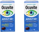 Bausch & Lomb Ocuvite Vitamine oculaire et supplément minéral pour adultes 50+, 50-Count Gels doux (paquet de 2)