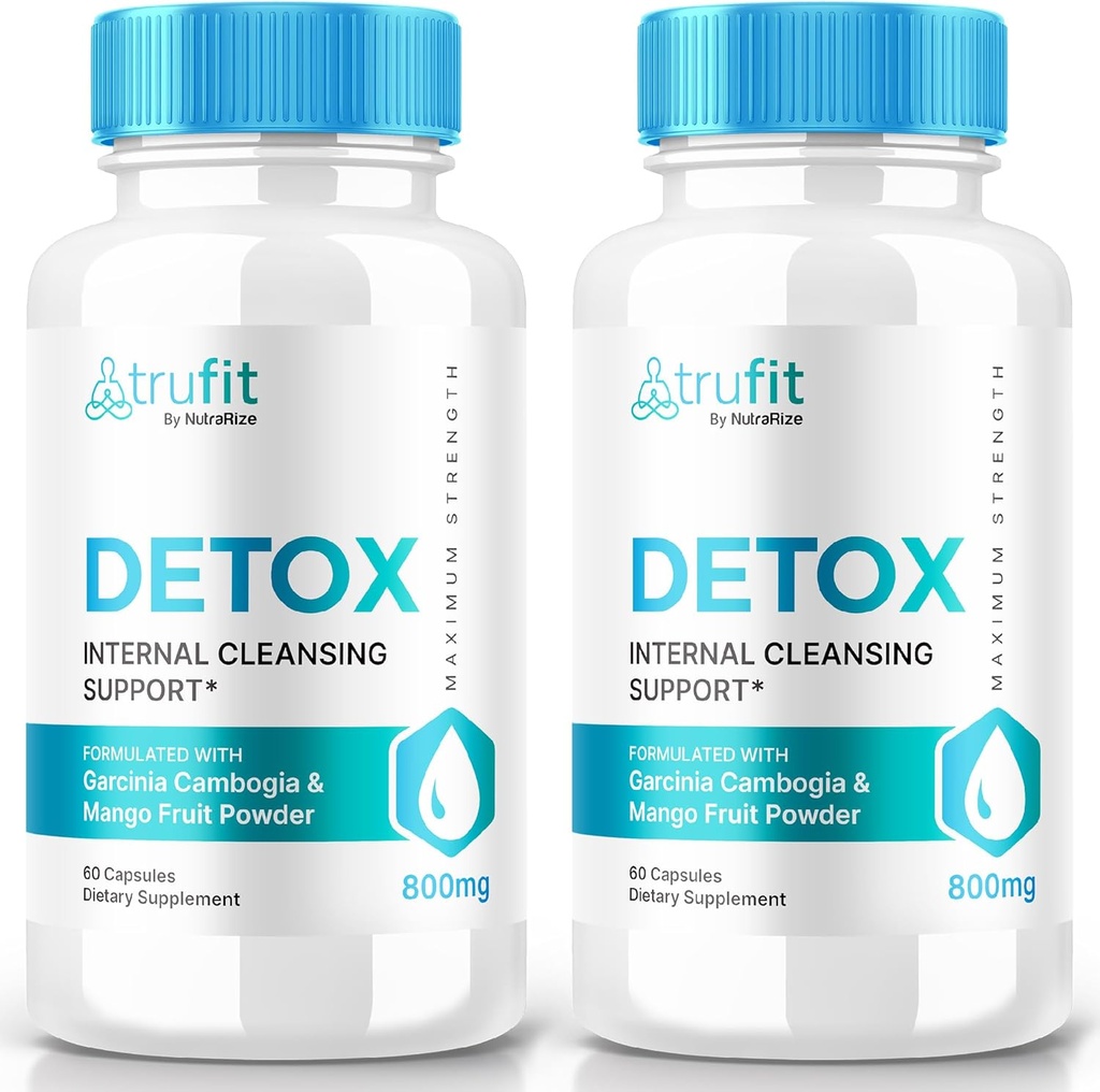 (2 Pack) TRUFlT Detox Pills, TRUFlT Keto Capsules - Advanced Formula to Support Internal Cleansing, TRU-FlT Keto ACV Supplement, Keto Vitamins, TRUFlT Keto Nutrition, TRU FlT Powder (120 Capsules)