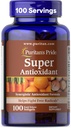 Puritan's Pride Premium Super Synergistic Antioxydant Formula, complément alimentaire pour aider à combattre le vieillissement prématuré*, vitamines A, C, E, et minéral de sélénium, approvisionnement de 3 mois, 100 softgels à libération rapide