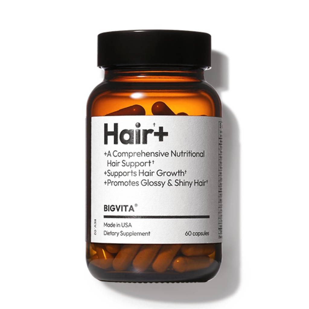 Supplément de croissance des cheveux BIGVITA – Recroissance rapide des cheveux pour les cheveux plus épais, plus complets.