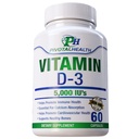 PIvotal Health Products: Vitamin D3 5,000 IU's - 5,000 IU's of Vitamin D in Capsule form. Easy to Swallow and Works Fast