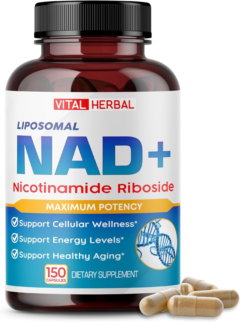 Complexe liposomique de nicotinamide riboside – NR avec resvératrol, Quercetin & More – 150 Capsules – Fabriqué aux États-Unis