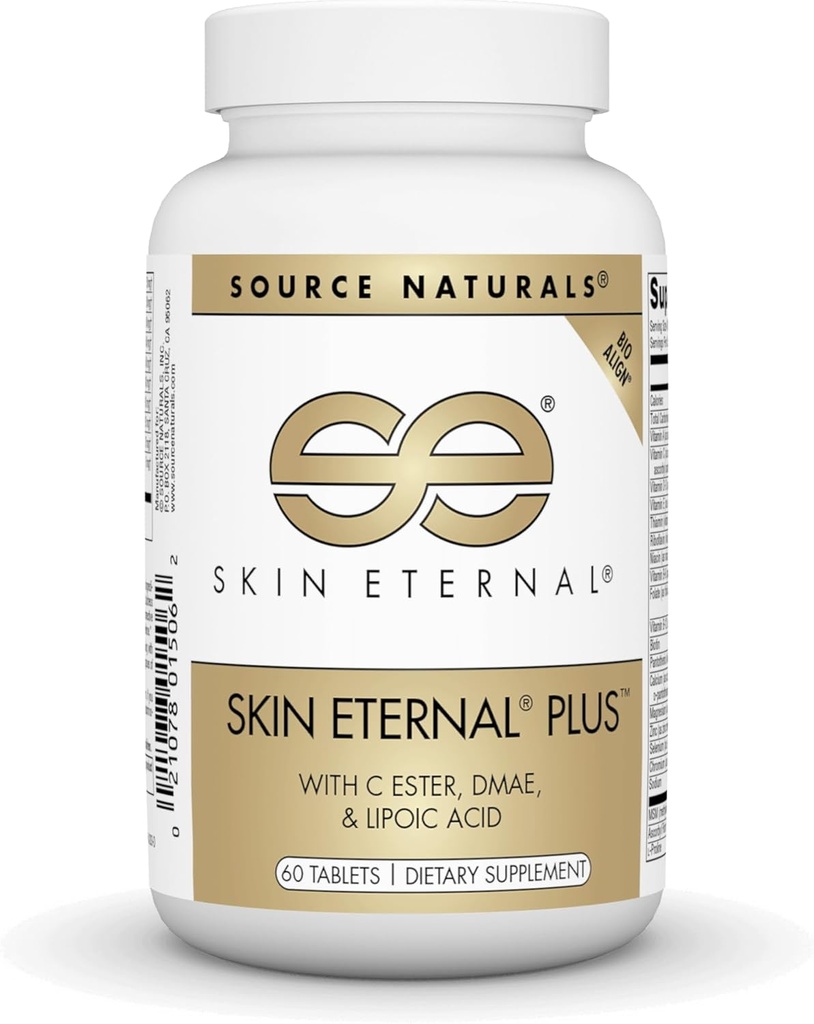 Source Naturals Skin Eternal Plus, avec C Ester, DMAE et acide lipoïque - 60 comprimés