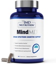1MD Nutrition MindMD - Supplément Cerveau pour la Mémoire et la Focus - Bacopa Monnieri pour le Soutien Cerveau Nootropique - Supplément Santé Cerveau pour Adultes - avec Vitamine B6 et Extrait de Thé Vert - 60 capsules