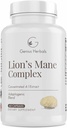 Complexe Lions Mane - Extrait concentré 4:1 pour la santé cérébrale, cognitive et mémoire - 60 capsules