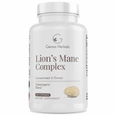 Complexe Lions Mane - Extrait concentré 4:1 pour la santé cérébrale, cognitive et mémoire - 60 capsules