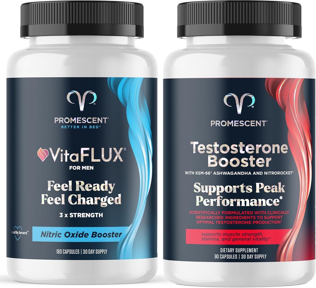 Supplément à oxyde nitrique pour VitaFLUX, L Arginine l Suppléments à Citrulline de qualité pour hommes + supplément testostérone pour hommes avec/Tongkat Ali (LongJack), KSM-66 Ashwagandha