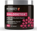 Miss Lizzy HaloDetox – Poudre de sel rose pure et non raffinée avec 80 minéraux à halogène Detox Brome, Chlorine et fluorure, électrolytes régénérés, et soutien Thyroïde et fonctions adrénales saines – 4oz