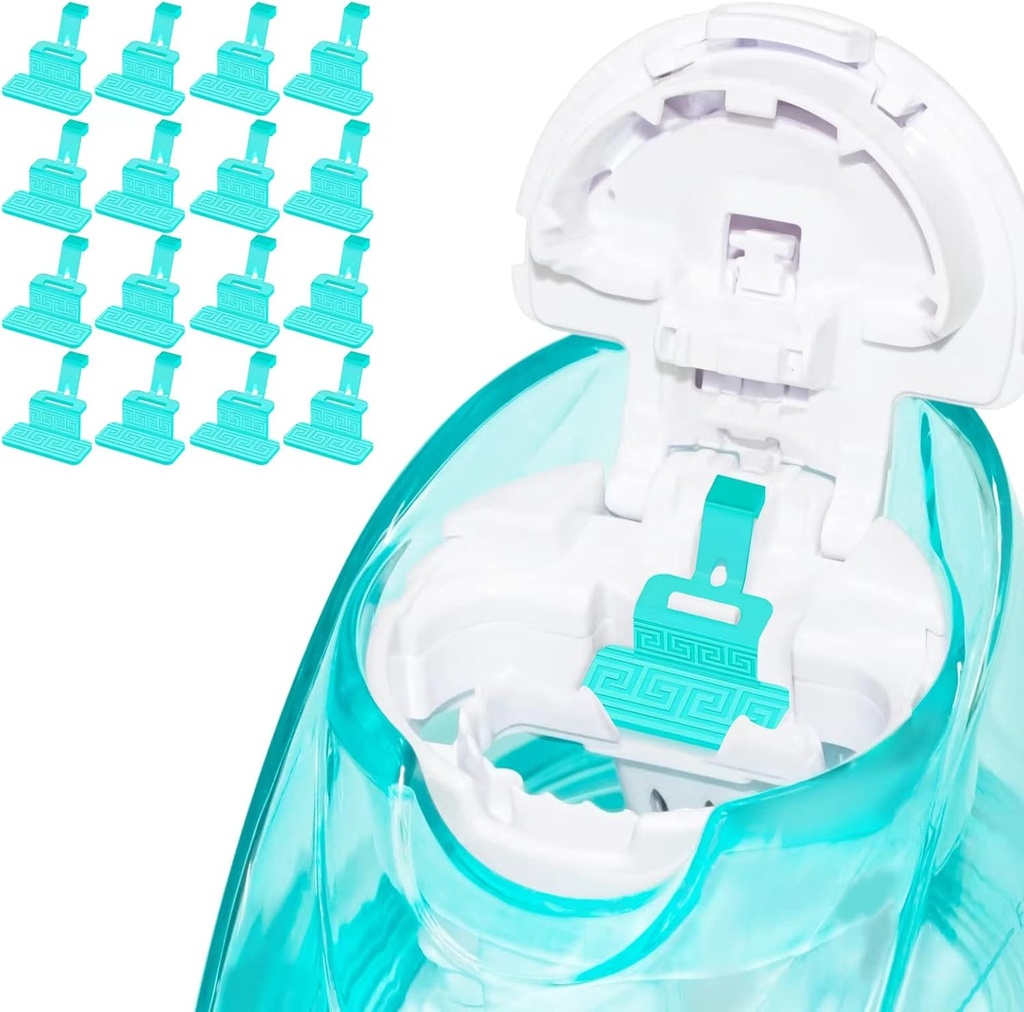 FireAnt Silicone Saline Pods Recharges Accessoires Compatible avec l'entretien nasal Navage, 16 packs de tampons de sel en silicone réutilisable Recharges Remplacements, Easy Operation (Light Blue 16 Packs)