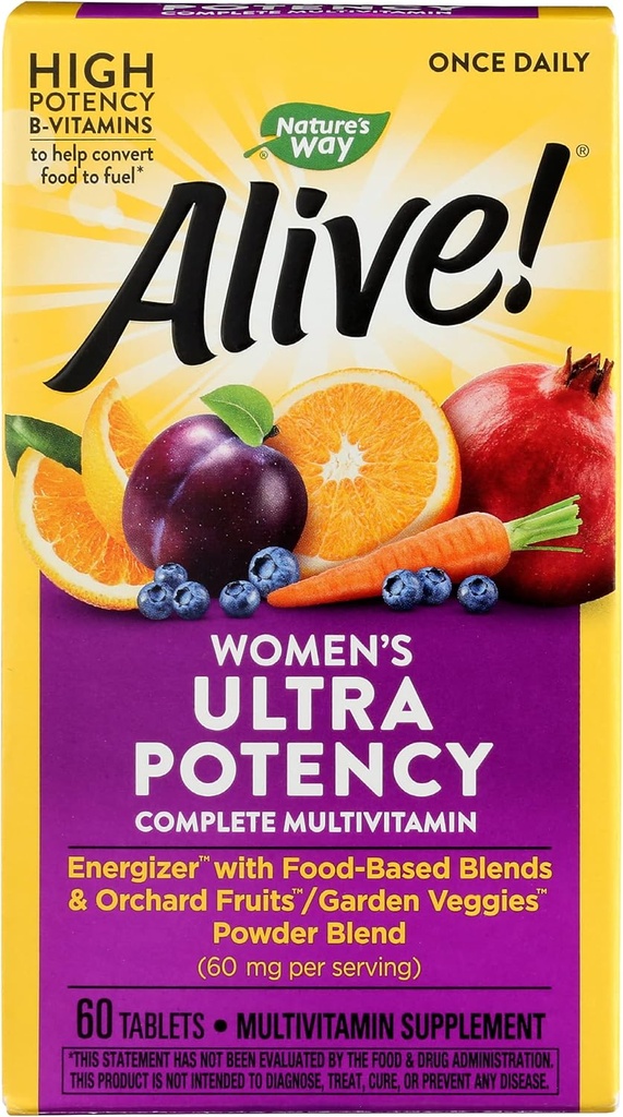 Natures Way Vive les femmes Ultra puissance multivitamine, sans cruauté, respectueux de l'environnement, 60 comprimés (paquet de 1)