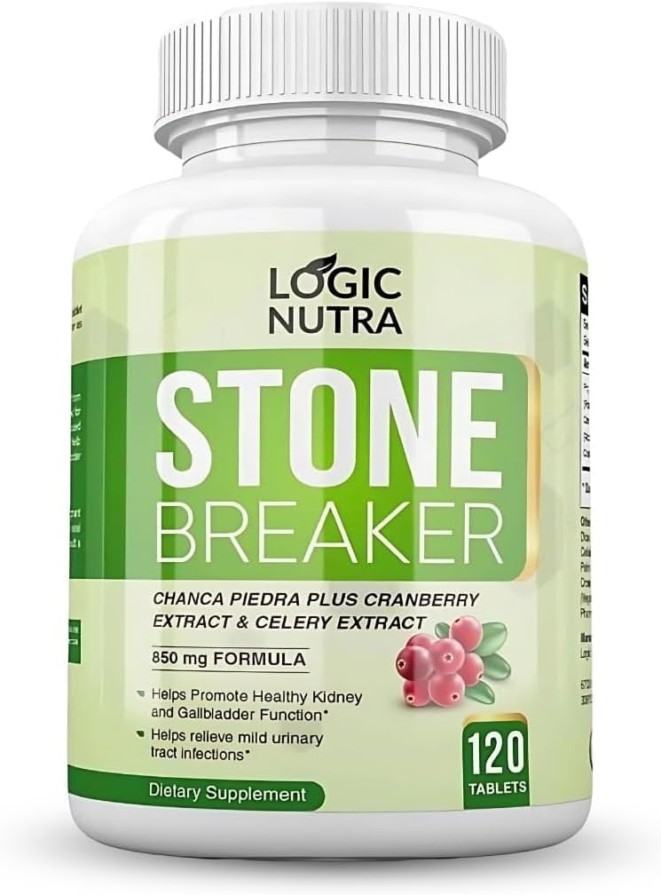 Chanca Piedra Rein Stone Breaker 120 Comprimés 800 mg - Résistance maximale pour le nettoyage de la vésicule et de l'urine avec Phyllantus Niruri, extrait de graines de céleri et extrait de canneberge