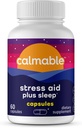 Aide à la détente et soutien du sommeil - De-Stress, Relax et mieux dormir - Vegan - avec la mélatonine, Ashwagandha et L Theanine - Anti-stress soutien supplément alimentaire vitamine - 60 capsules