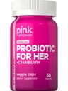PINK Probiotiques pour les femmes: Capsules de soutien de la santé digestive Plus canneberge.