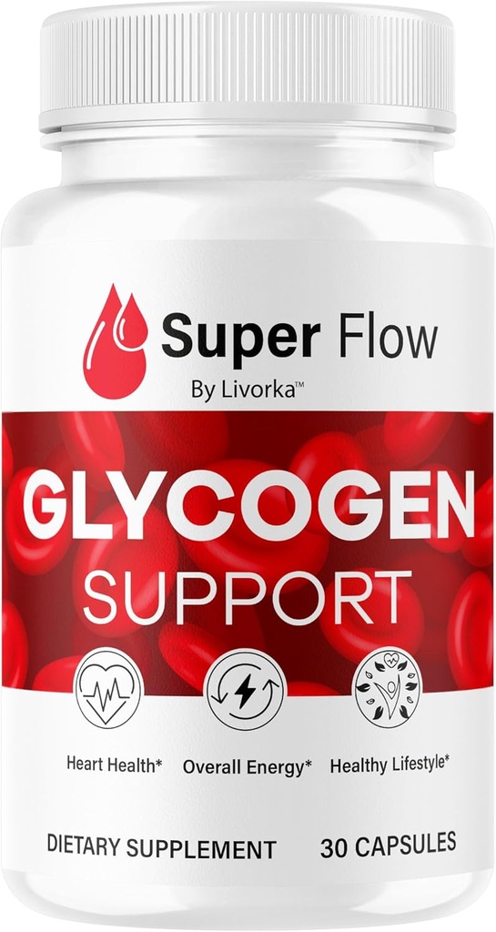 Super Flow Glycogen - SuperFlow Glycogen Support Capsules, Super Flow, Glycogen Support Super Flow, Official SupperFlow Glycogen Support, Super Flow Glyco Optimizer, 30 Capsules for 1 Month