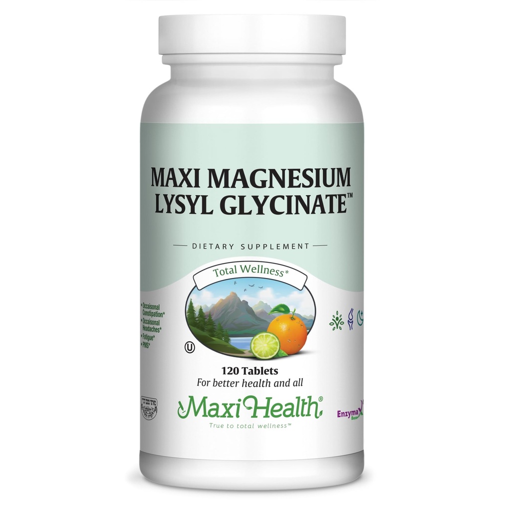 Maxi Magnésium Lysyl Glycinate Capsule - Meilleure absorption- 120 Capsules-Kosher