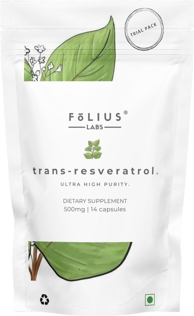 Ultra haute pureté Capsules de resvératrol - 99% Trans-Resvératrol - Extrait japonais Knotweed - Soutien Immunité, Soutien Vieillissement en santé - (1 Week Trial Pack)