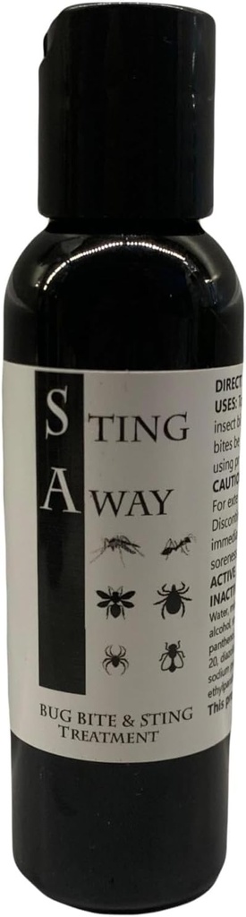 Bug Bite and Sting Traitement : Douleur + Démangeaison, 2 Ounce (paquet de 1), Noir