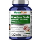 NusaPure Odorless Extrait d'ail 100:1, 50 mg équivalent à 5000mg Capsule.