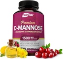 NutriFlair D-Mannose 1200mg, 120 Capsules - avec extrait de canneberge et de dandelion - Natural Urinary Tract Health UTI Support - Meilleur D en poudre de mannose - Impuretés de grippe, corps de détox, pour les femmes et les hommes