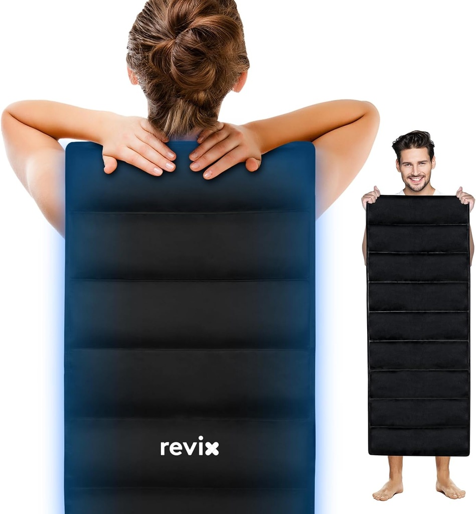 REVIX Full Body Ice Pack for Back, 47”x17.5” Reusable Extra Large Gel Cold Pack for Entire Back, Hip, and Leg, Flexible Cold Therapy Wrap for Full-Body Fatigue Relief and Everyday Muscle Relaxation