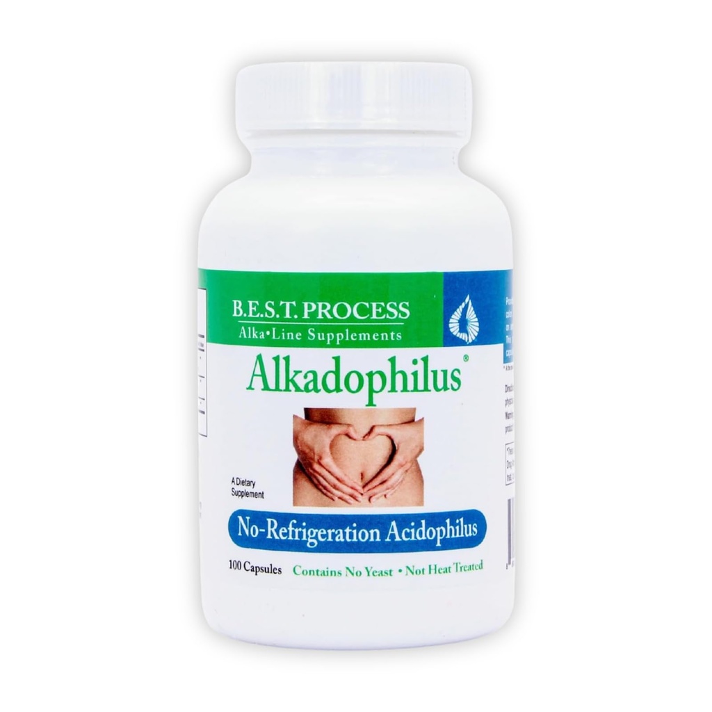 Alkadophilus Meilleur procédé Alcaline — Pas de réfrigération Probiotique et supplément digestif prébiotique — 1,5 milliard UFC de bonnes bactéries et betteraves