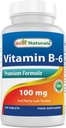 Meilleurs comprimés de vitamine B6 naturels, 100 mg, 250 Nombre