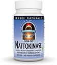 Source Naturals NSK-SD, Nattokinase, Végétarien Friendly, Enzyme systémique du corps entier pour une circulation saine*, 200 mg - 60 Capsules végétariennes