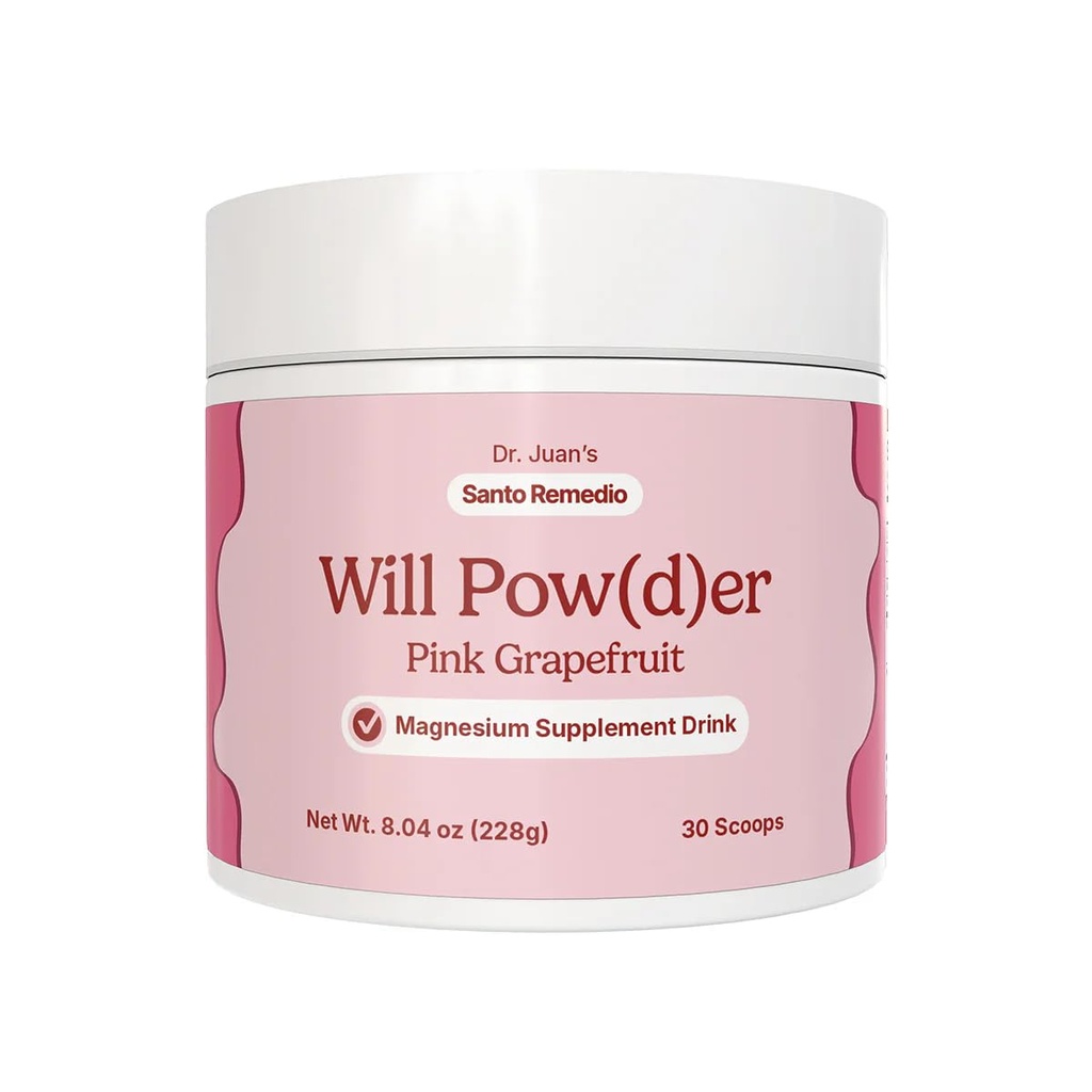 Will Poudre Complément diététique Botanique en poudre Magnésium Potassium et mélange à base de plantes Pamplemousse rose Arôme Stress Support Relaxation musculaire Pas de sucres ajoutés Végétarien 30 portions