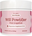 Will Poudre Complément diététique Botanique en poudre Magnésium Potassium et mélange à base de plantes Pamplemousse rose Arôme Stress Support Relaxation musculaire Pas de sucres ajoutés Végétarien 30 portions