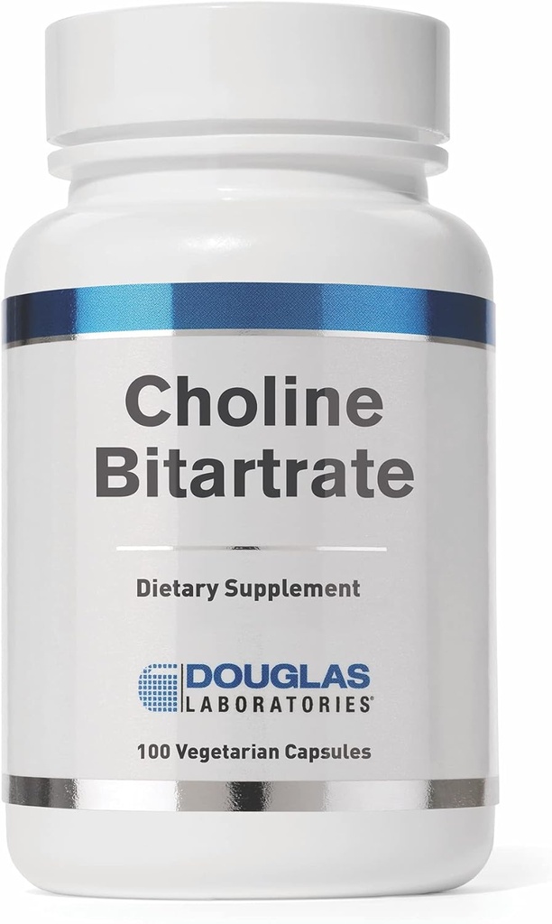Douglas Laboratories Choline Bitartrate | Supplement to Support Liver, Neurological and Heart Health, Mental Focus, and Nervous System* | 100 Capsules