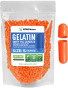 XPRS Nutra Taille 5 Capsules vides - 500 Compter les capsules de gélatine vides très petites - Pills Bricolage Capsule Remplissage - Gel de pilules rechargeables pour Do-It-Youlf Suppléments de vitamines (Orange)