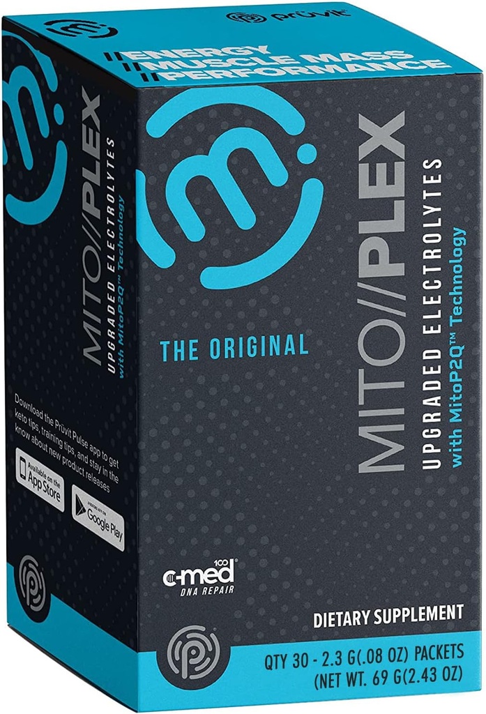 Electrolytes mis à niveau Pruvit MITO//PLEX® avec la technologie MitoP2Q – complément MITO//PLEX® avec des cétones thérapeutiques purs pour la croissance des os, le boost énergétique et le système immunitaire