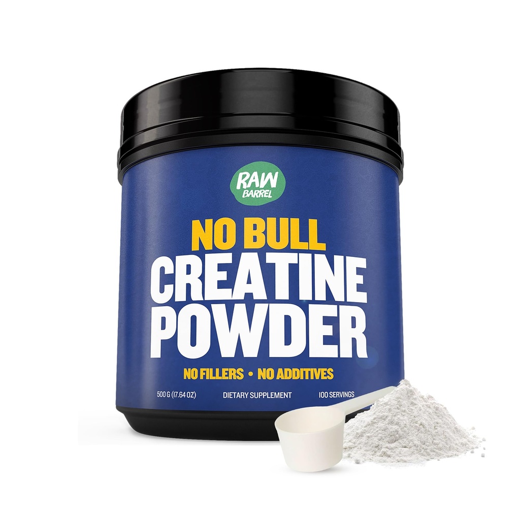 La poudre de créatine, suppléments en vrac de la créatine monohydratée pour une récupération plus rapide, augmentation du volume musculaire, force et puissance, la créatine micronisée pour les hommes et la créatine pour les femmes, 500g