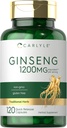 Supplément d'extrait de ginseng de Carlyle 120 capsules 1200mg de pilules pour hommes et femmes