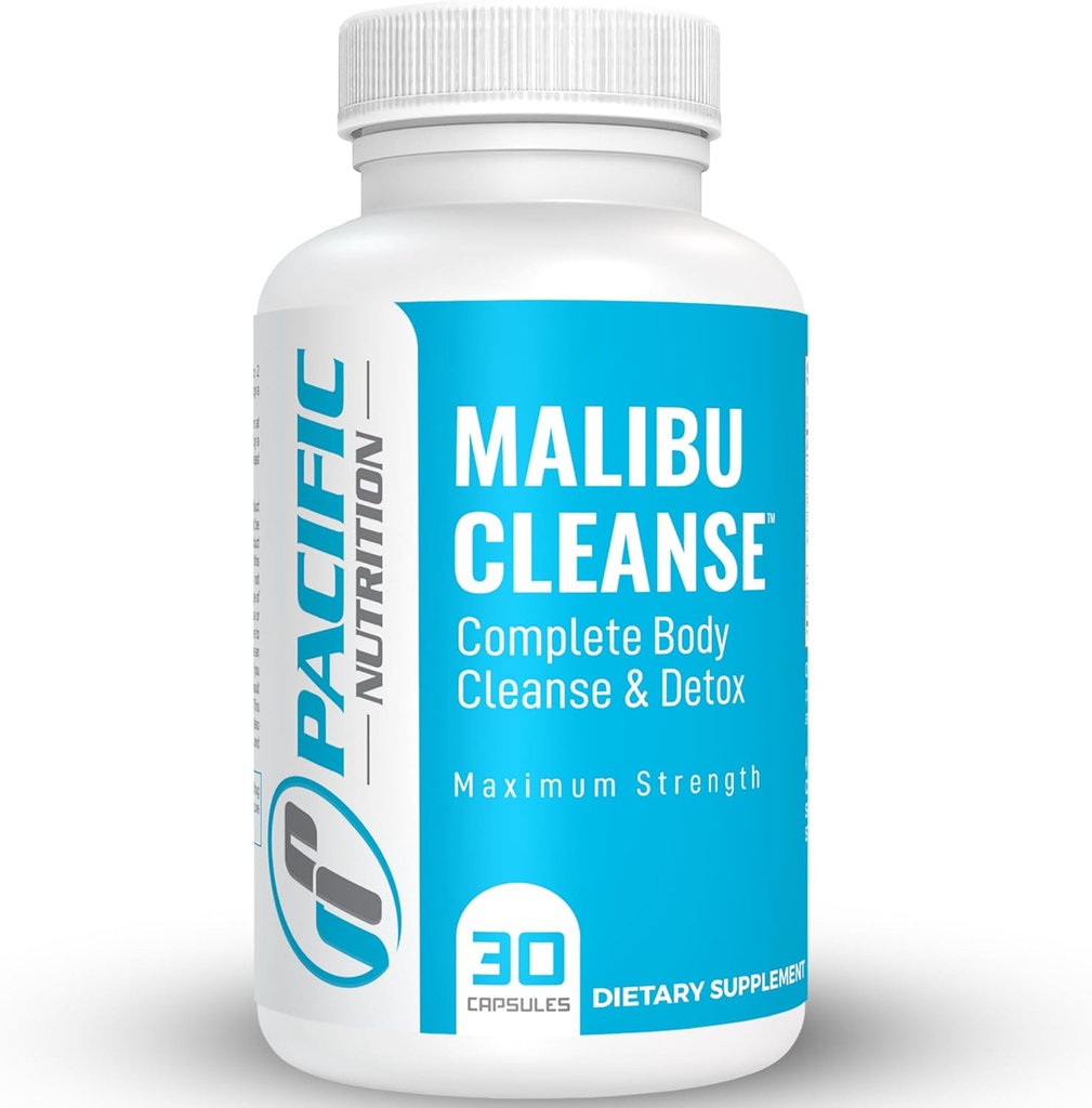 Malibu Cleanse - 15 jours Cleanse - Support Gut et Colon - Détox avancé Gut Cleanse pour hommes et femmes Cascara Sagrada Bark, Aloe Vera, Psyllium Husk, Pro-Biotics - Fabriqué aux États-Unis