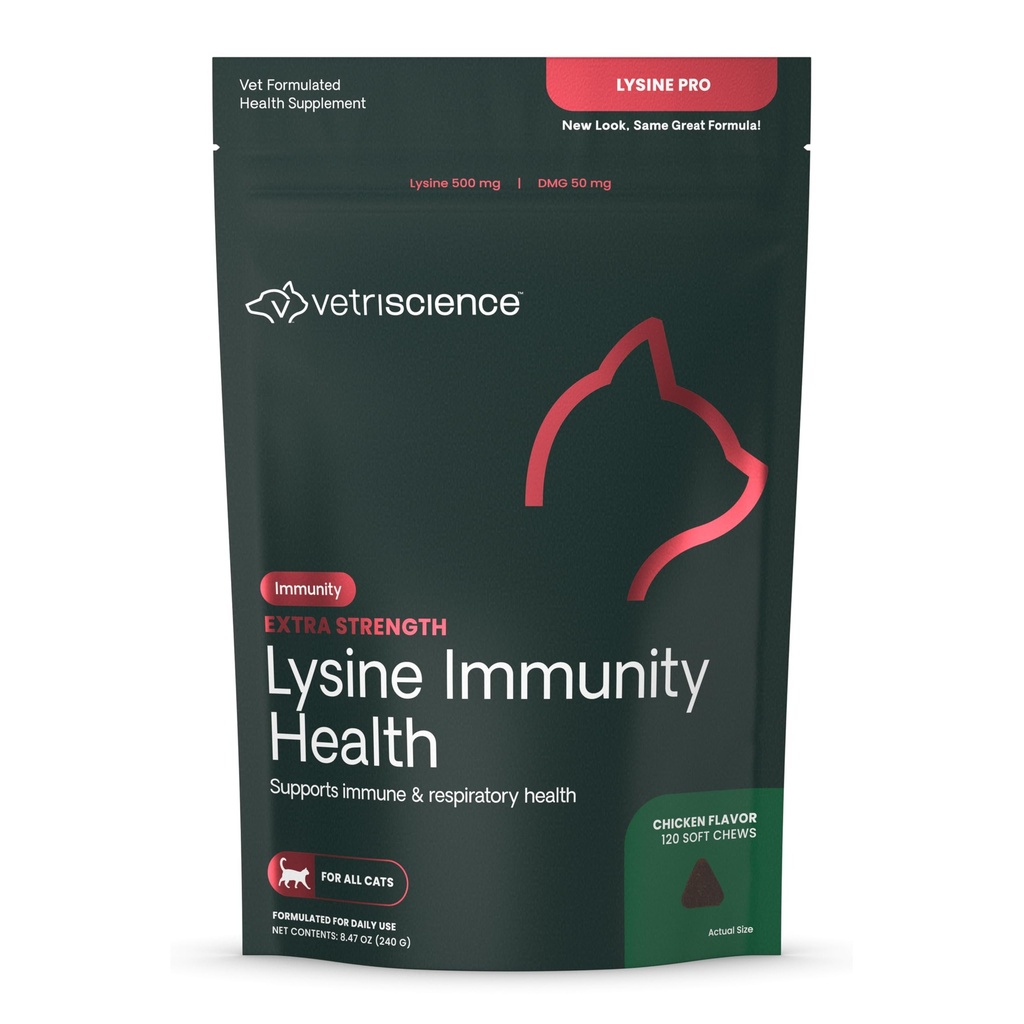 VETRISCIENCE Extra Strength Immunity Health Chews - Supplément immunitaire pour les chats de tous les âges - Soutient la fonction immunitaire, la santé oculaire et la fonction cardiovasculaire - 120 Compte
