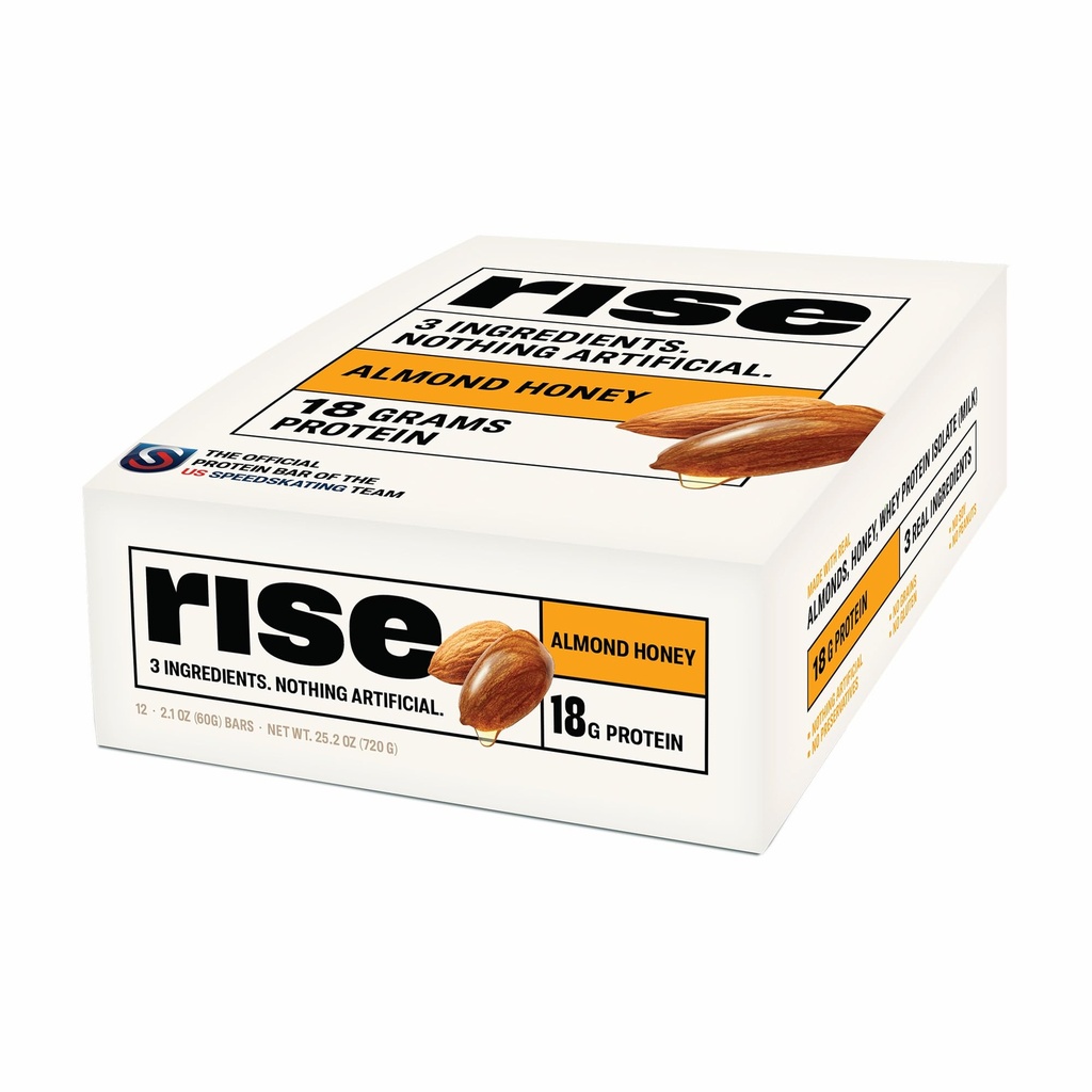 Lève-toi petit-déjeuner Barres protéinées amandes miel, 18g de protéines, 2,01 oz (12 pack)