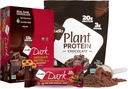 Pretzel au chocolat noir NuGo avec/SS, 12g Protéines végétaliennes, sans gluten, parave casher, non OGM, 12 Poudre de protéines végétales NuGo, chocolat, 20g Protéines, 3g Sucre, 25 portions