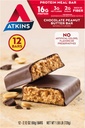 Bar à farine de beurre d'arachide au chocolat Atkins, haute fibre, 16g de protéines, faible teneur en sucre, 3g de glucides nets, faible teneur en glucides, Keto Friendly, 12 Compte