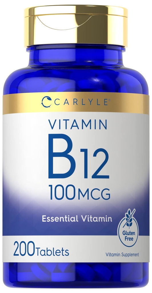 Carlyle Vitamine B12 100mcg (200 comprimés) Supplément vitaminique essentiel