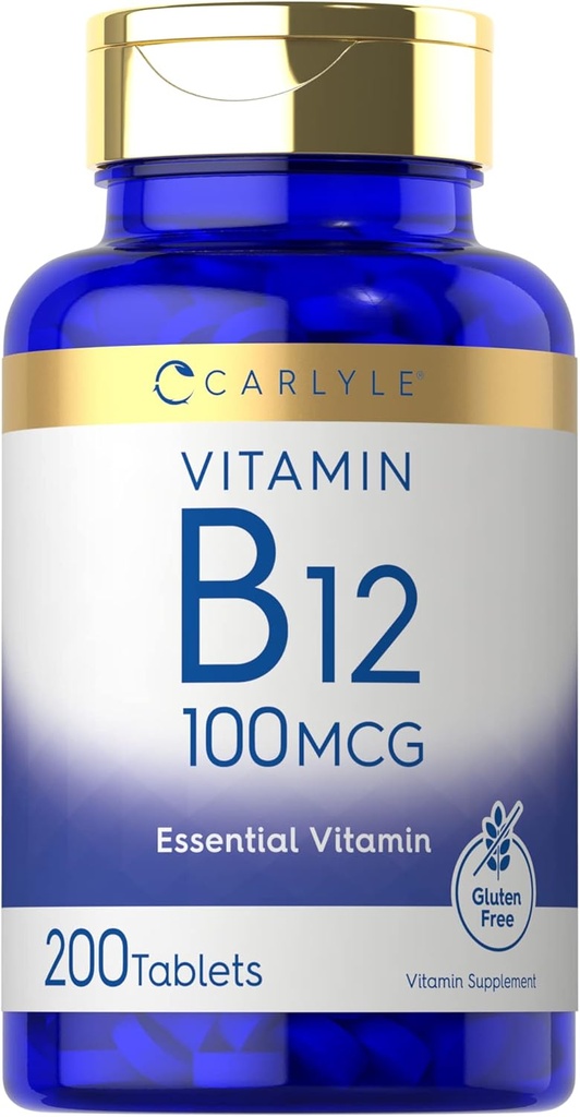 Carlyle Vitamine B12 100mcg (200 comprimés) Supplément vitaminique essentiel