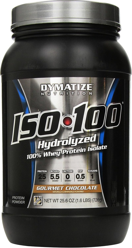 Dymatiser la poudre de protéines de lactosérum ISO 100 avec 25g de chocolat hydrolysé, 1,6 livre (paquet de 1), 25.6 once