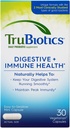 TruBiotics Daily Probiotics, 30 Capsules - Sans gluten, Sans soja Digestion + Supplément de soutien de santé immunitaire pour les hommes et les femmes (Nouveau look)