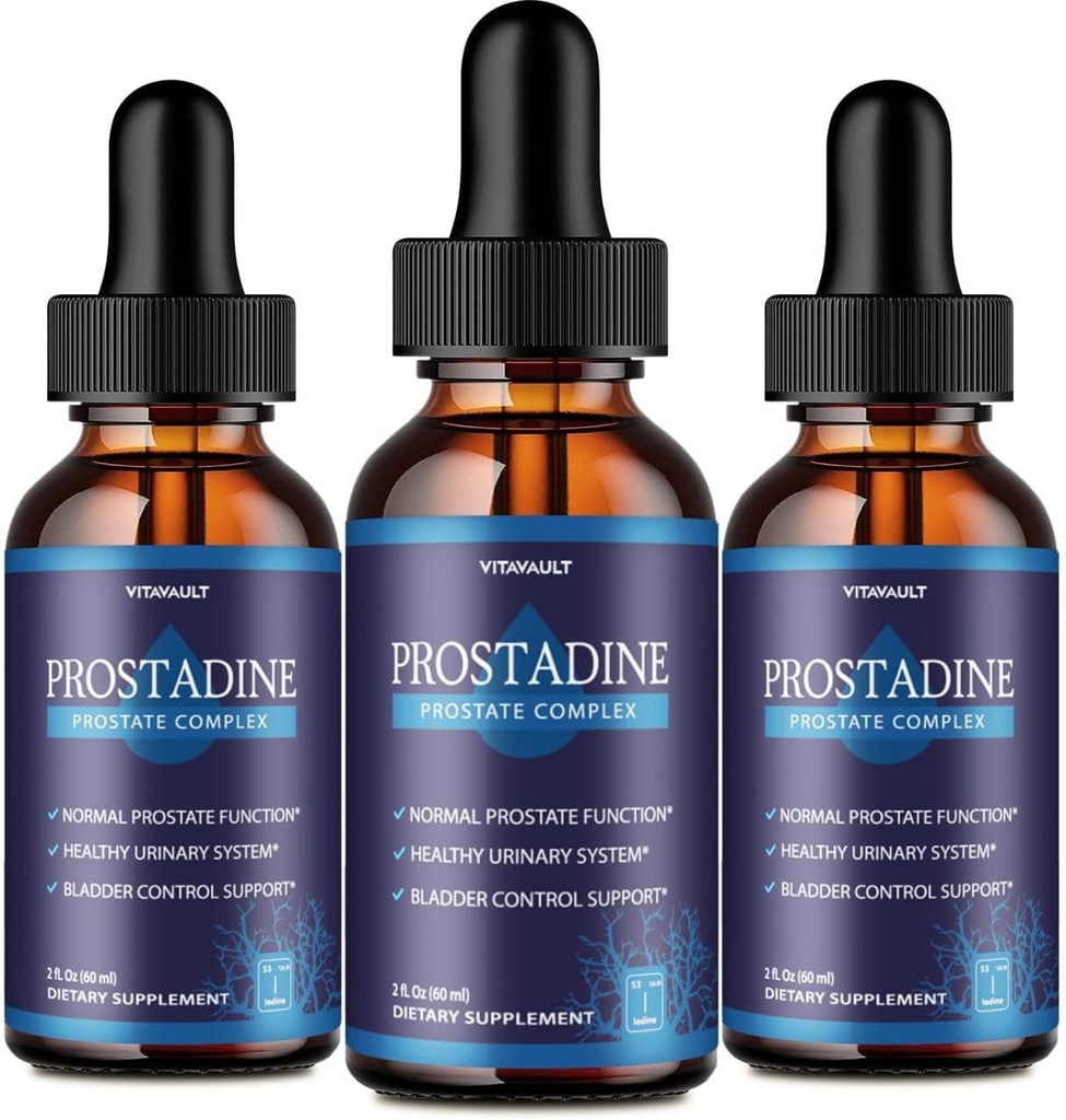 Prostadine, Potent Prostate Support gouttes liquides, Prostadine hautement notée pour le bien-être général de la prostate, forme goutteuse facile à utiliser (3 pack)