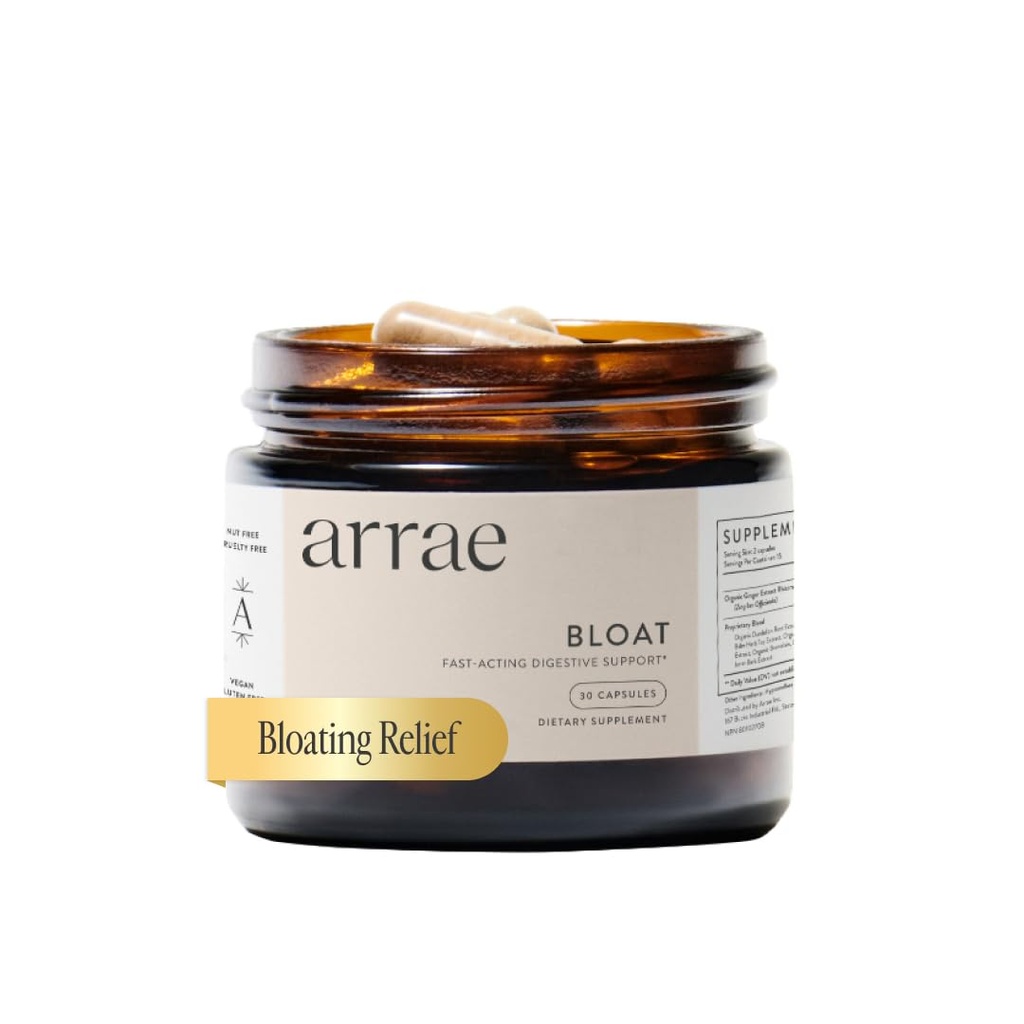 Arrae Soulagement à action rapide Enzymes digestifs, toutes les capsules naturelles de dégel, de gaz et d'indigestion (30 Nombre)