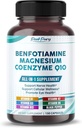 Benfotiamine avec Magnésium & Coenzyme Q10 - Soutient la santé Nerve, le bien-être cellulaire et la santé des yeux - Fabriqué aux États-Unis- 150 capsules