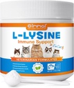 Poudre de L-Lysine pour chats, supplément de Lysine pour chats, système immunitaire de soutien, santé respiratoire et fonctions visuelles et anti-allergie, animaux de compagnie fournitures de santé multivitamines, parfum de saumon - 4,23 oz / 120g